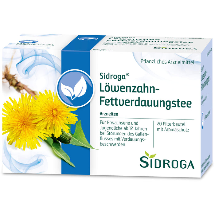 Sidroga Löwenzahn-Fettverdauungstee für den Gallenfluss, 20 pcs. Filter bag