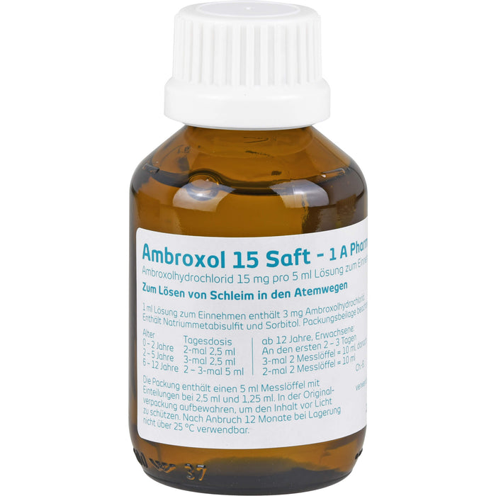 Ambroxol 15 Saft - 1A Pharma Schleimlöser, 100 ml Solution
