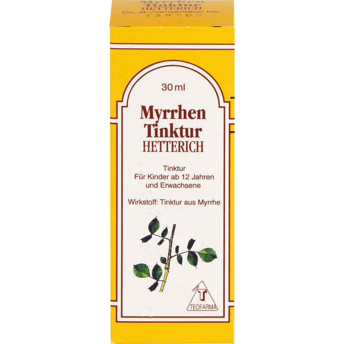HETTERICH Myrrhen Tinktur bei Entzündungen im Mund- und Rachenraum, 30 ml Solution