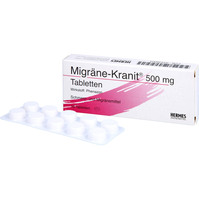 Migräne-Kranit 500 mg Tabletten Schmerz- und Migränemittel, 10 pcs. Tablets