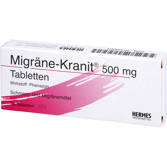 Migräne-Kranit 500 mg Tabletten Schmerz- und Migränemittel, 10 pcs. Tablets