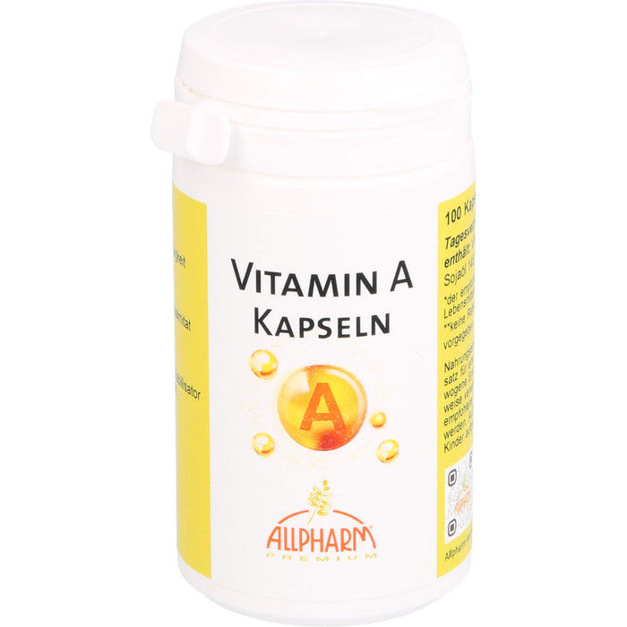 ALLPHARM Vitamin A 2500 i. E. Kapseln trägt zum normalen Sehen bei, 100 pc Capsules