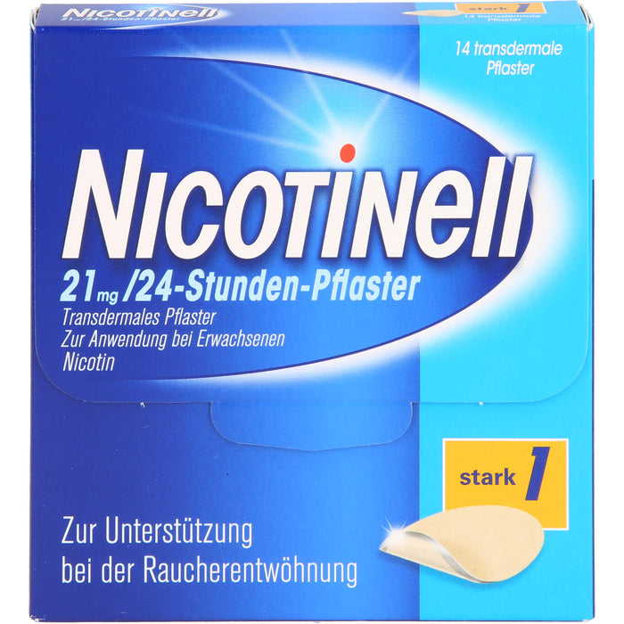 Nicotinell 21 mg/24-Stunden-Pflaster zur Unterstützung bei der Raucherentwöhnung, 14 pcs. Patch
