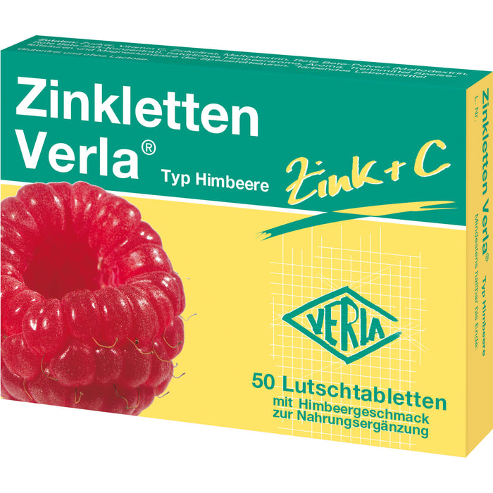 Zinkletten Verla Typ Himbeere Tabletten, 50 pcs. Tablets