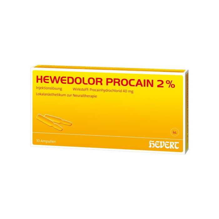 Hewedolor Procain 2% Lokalanästhetikum zur Neuraltherapie, 10 pc Ampoules