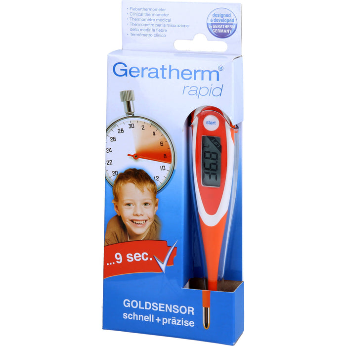 Geratherm rapid Fieberthermometer digital mit Goldsensor, 1 pc thermomètre clinique