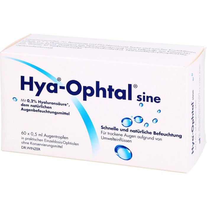 Hya-Ophtal  Lösung zur Erfrischung und Befeuchtung, 60 pcs. Solution