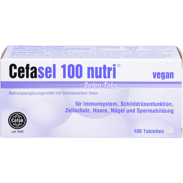 Cefasel 100 nutri Selen-Tabs Tabletten, 100 pc Tablettes