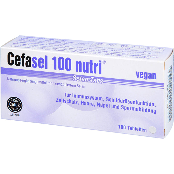 Cefasel 100 nutri Selen-Tabs Tabletten, 100 pc Tablettes