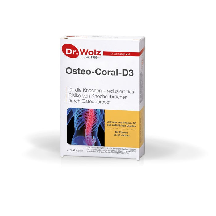 Dr. Wolz Osteo-Coral-D3 für die Knochen Kapseln, 60 pc Capsules