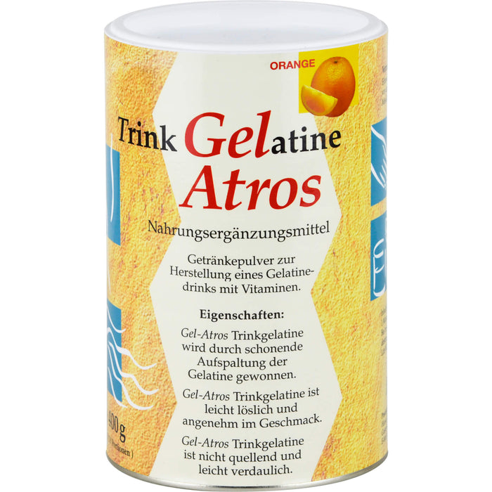 Gel-Atros Trinkgelatine Orange, 400 g Powder
