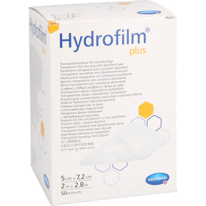 Hydrofilm Plus Transparentverband 5x7,2cm, 50 St VER