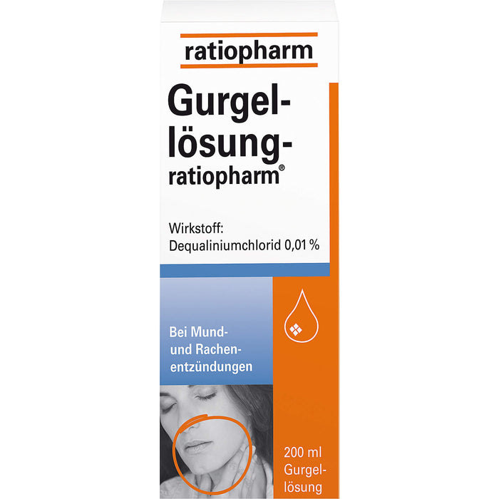 Gurgellösung-ratiopharm bei Mund- und Rachenentzündungen, 200 ml Solution