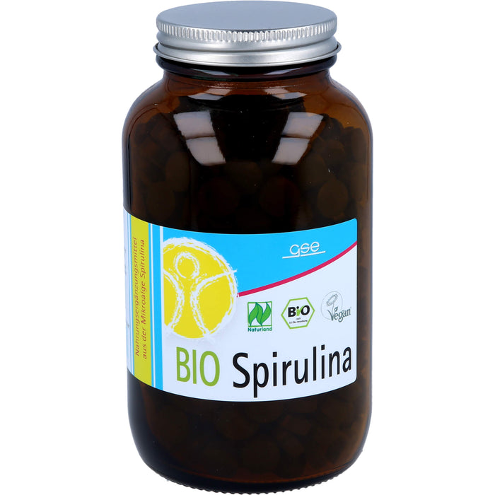 GSE Spirulina 500 mg Bio Naturland Tabletten, 550 pc Tablettes