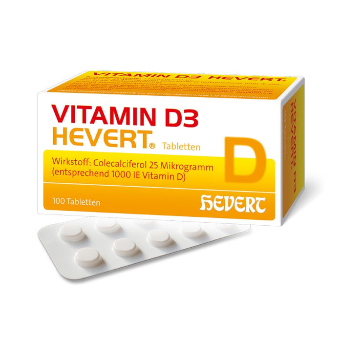 Vitamin D3 Hevert 1000 I.E. Tabletten, 100 pc Tablettes
