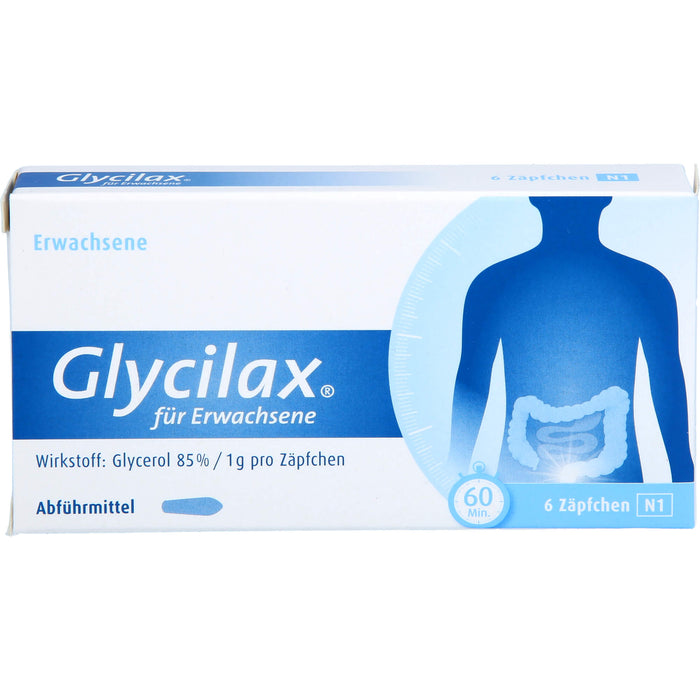 Glycilax für Erwachsene Zäpfchen Abführmittel, 6 St. Zäpfchen