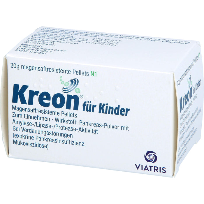 Kreon für Kinder, Magensaftresistente Pellets, 20 g Powder