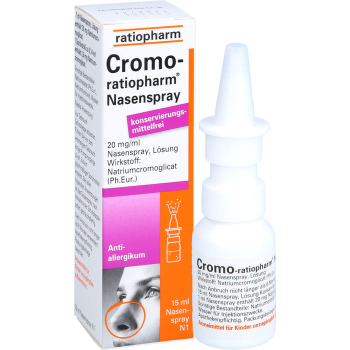 Cromo-ratiopharm Nasenspray Antiallergikum, 15 ml Solution