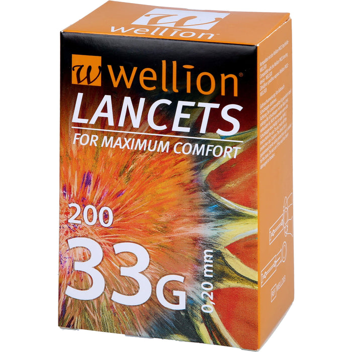 WELLION 33G Lancets, 200 St LAN