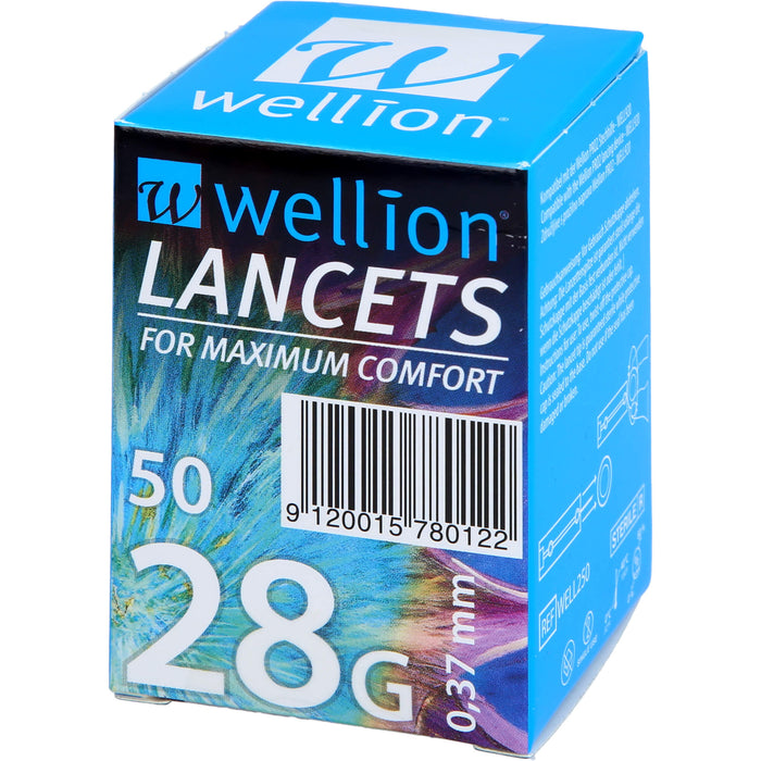 WELLION 28G Lancets, 50 St LAN