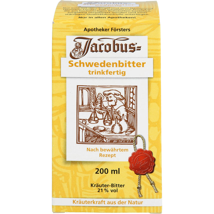 Jacobus Schwedenbitter trinkfertige Mischung aus erlesenen Kräutern und Wurzeln, 200 ml Solution