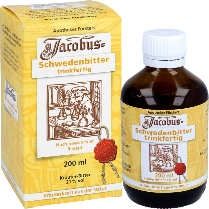 Jacobus Schwedenbitter trinkfertige Mischung aus erlesenen Kräutern und Wurzeln, 200 ml Solution