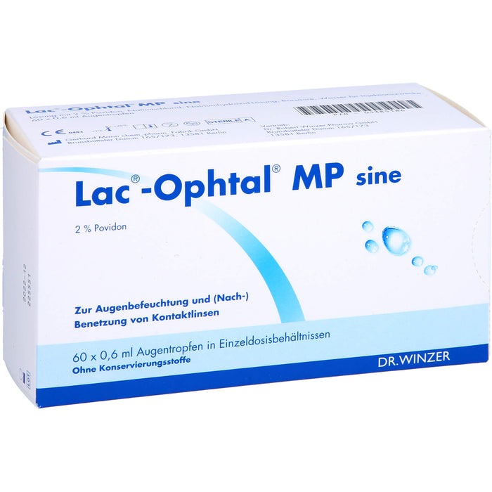 Lac-Ophtal MP sine Lösung zur Augenbefeuchtung, 60 pcs. Single-dose pipettes
