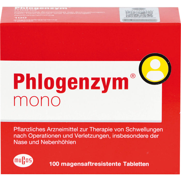 Phlogenzym mono Tabletten zur Therapie von akuten Schwellungszuständen nach Operationen und Verletzungen, 100 pc Tablettes