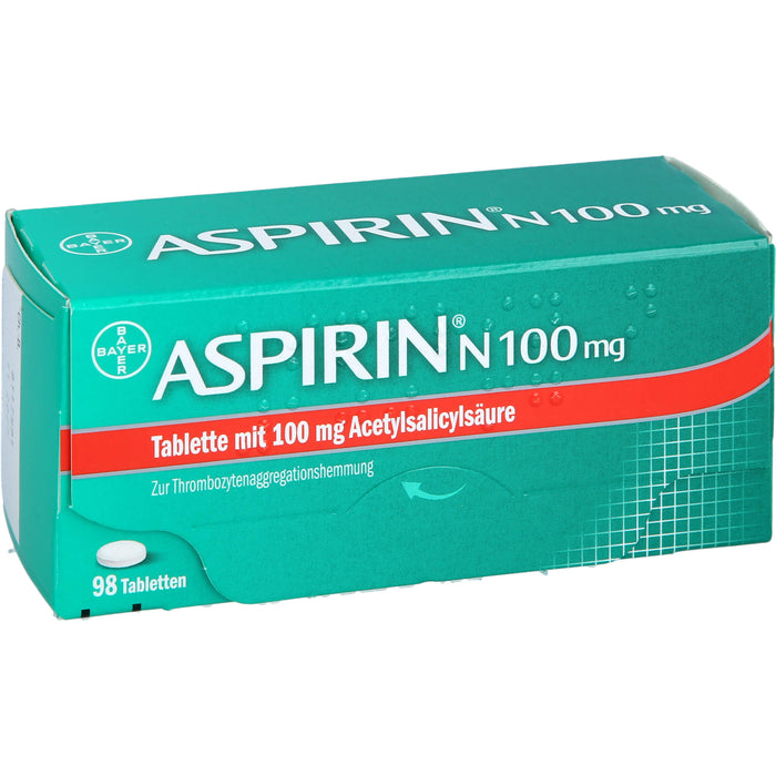 ASPIRIN N 100 mg Tabletten, 98 pc Tablettes