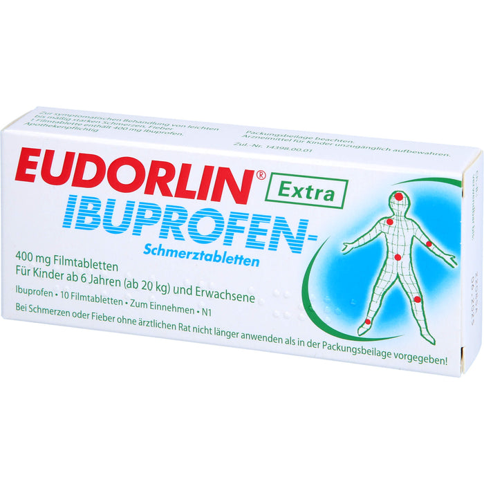 EUDORLIN Extra Ibuprofen-Schmerztabletten 400 mg bei Schmerzen und Fieber, 10 St. Tabletten