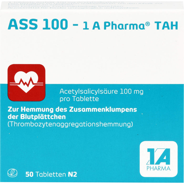 ASS 100 - 1 A Pharma TAH Tabletten, 50 pc Tablettes