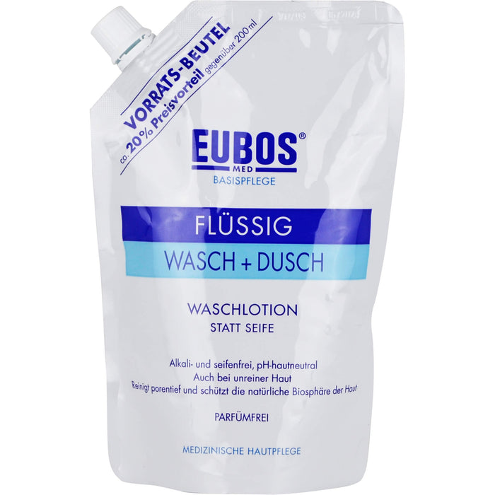 Eubos flüssig Blau Nachfüllbeutel, 400 ml Solution