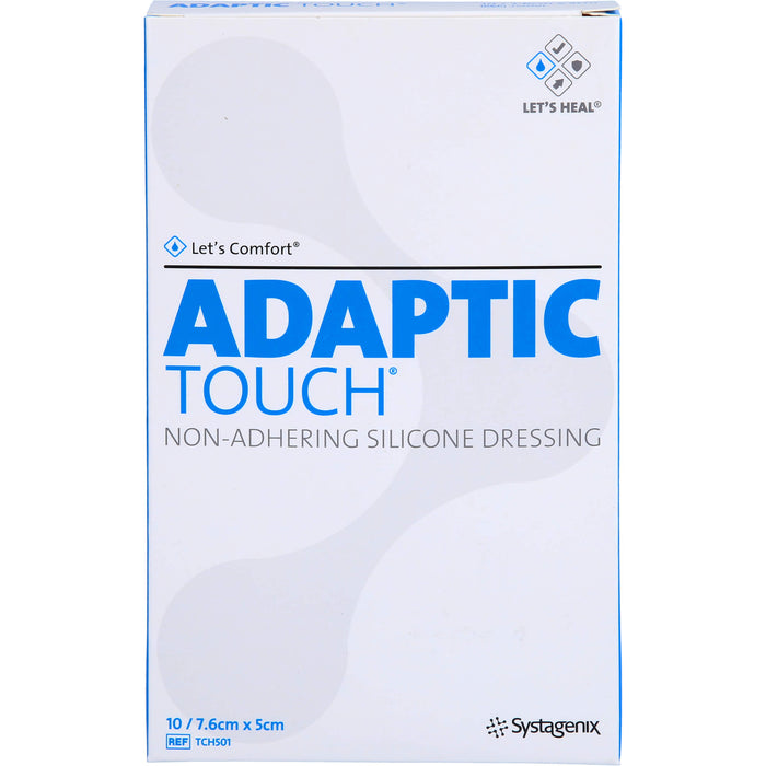 ADAPTIC Touch 7,6 x 5 cm nichthaftende Silikon Wundauflage, 10 pc Gaze de plaie