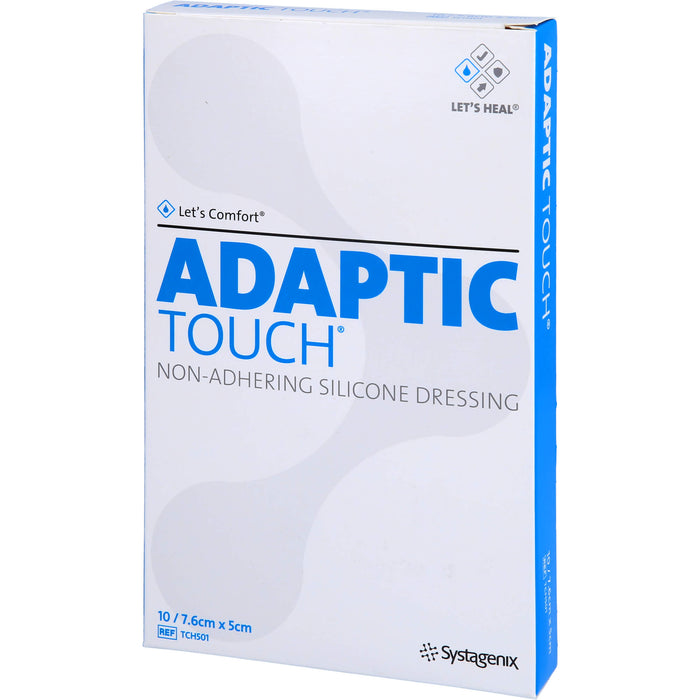 ADAPTIC Touch 7,6 x 5 cm nichthaftende Silikon Wundauflage, 10 St. Wundgaze
