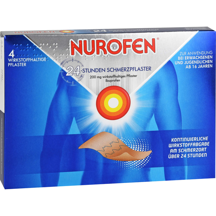 Nurofen Gelenk- und Muskelschmerzlinderung Ibuprofen 200 mg medizinisches Pflaster, 4 pc Pansement