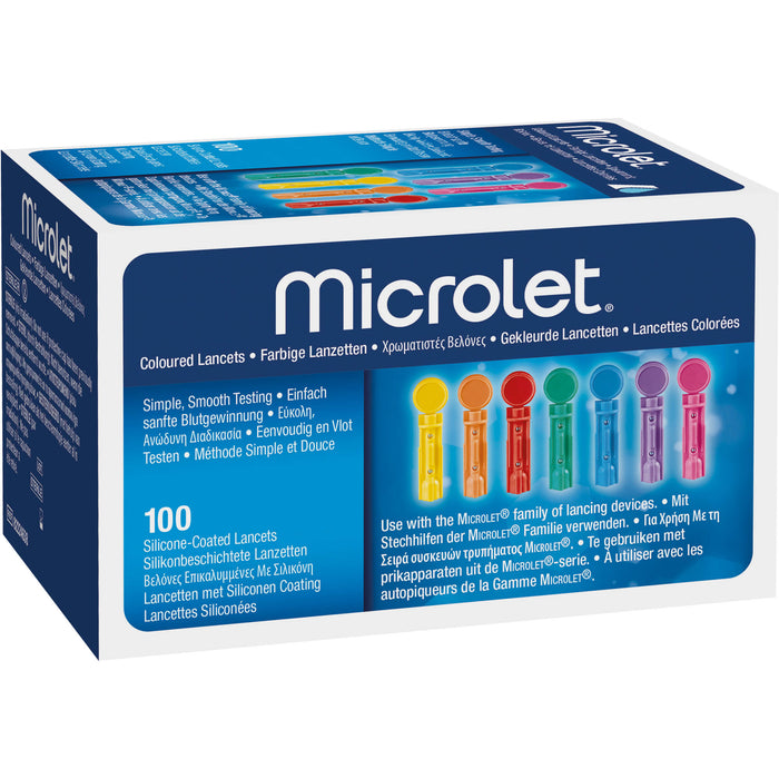Microlet Lanzetten zur sanften Gewinnung eines Bluttropfens, 100 St. Zubehör