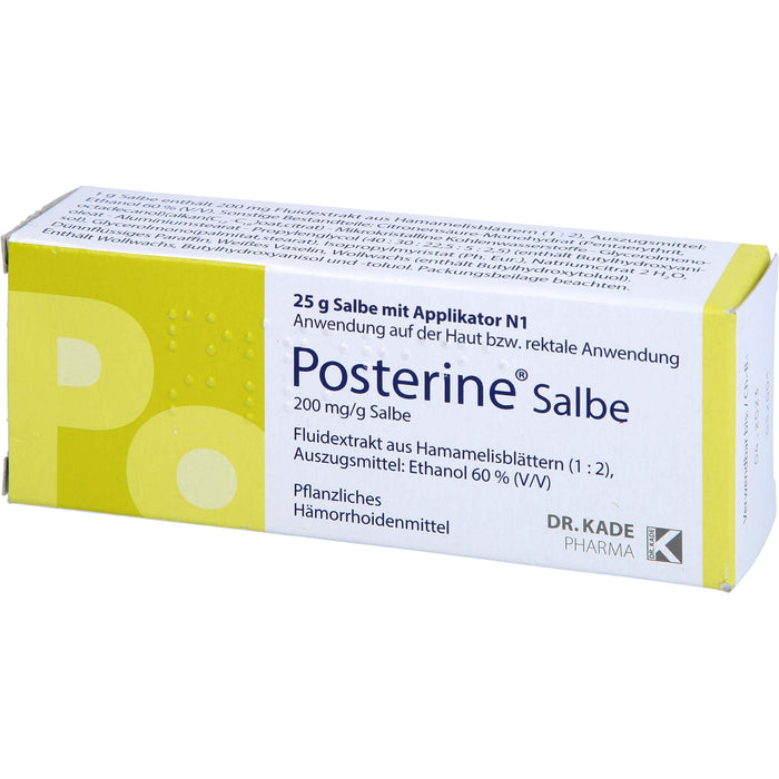 Posterine pflanzliches Hämorrhoidenmittel Salbe mit Applikator N1, 25 g Ointment