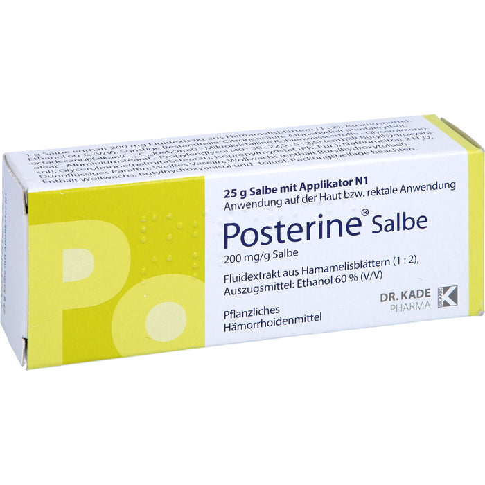 Posterine pflanzliches Hämorrhoidenmittel Salbe mit Applikator N1, 25 g Ointment