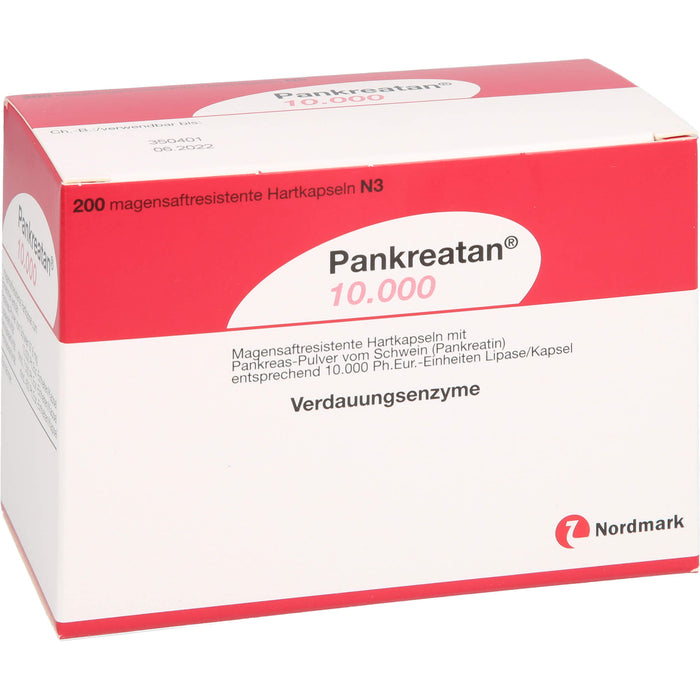 Pankreatan® 10.000, Magensaftresistente Hartkapseln, 200 St. Kapseln