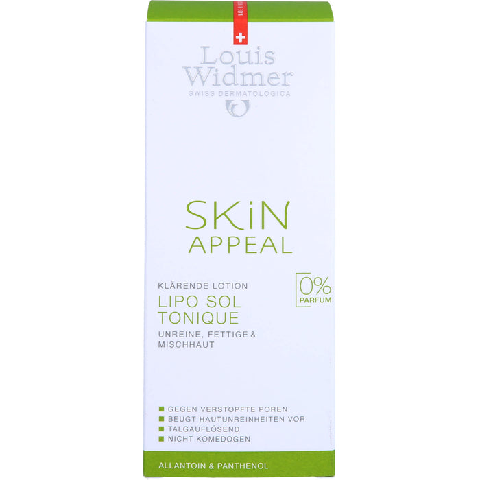 Louis Widmer Skin Appeal Lipo Sol Tonique klärende Lotion, 150 ml Lotion