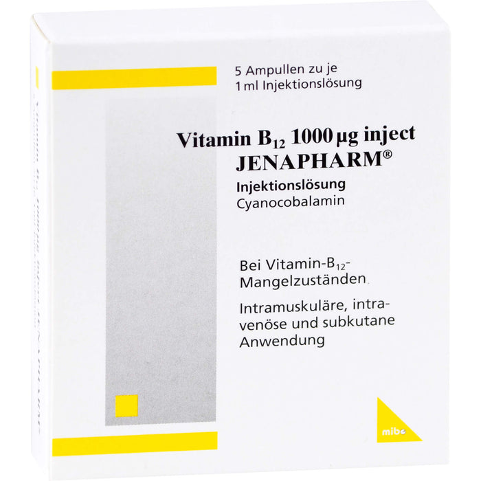 Vitamin B12 1000 µg inject JENAPHARM Injektionslösung, 5 pcs. Ampoules