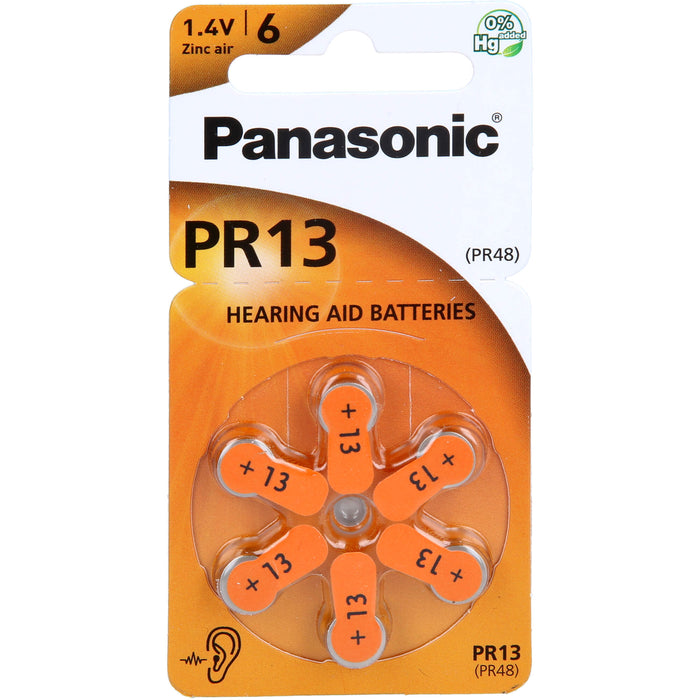 Batterie f. Hörgeräte Panasonic PR 13, 6 St