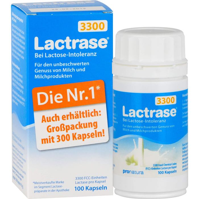 Lactrase 3300 bei Lactose-Intoleranz Kapseln, 100 pc Capsules