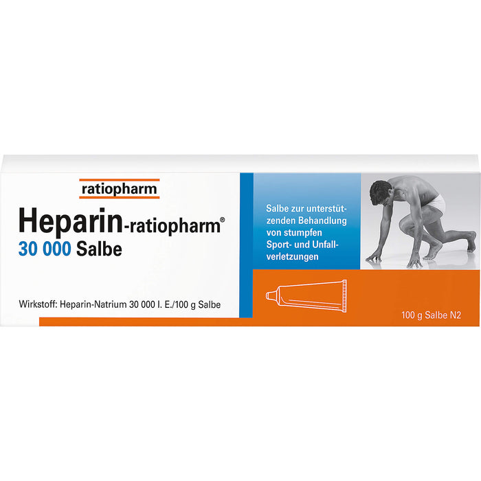 Heparin-ratiopharm 30 000 Salbe bei Prellungen, Zerrungen und Blutergüssen, 100 g Ointment