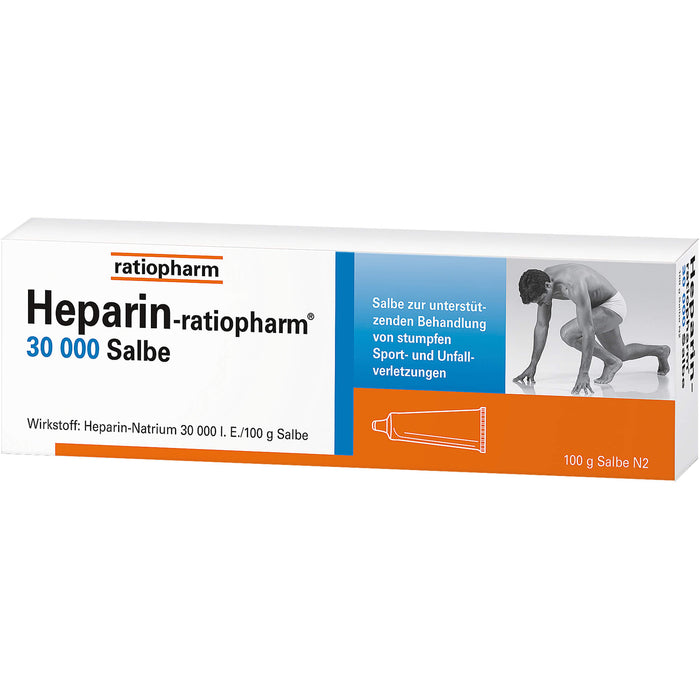 Heparin-ratiopharm 30 000 Salbe bei Prellungen, Zerrungen und Blutergüssen, 100 g Ointment