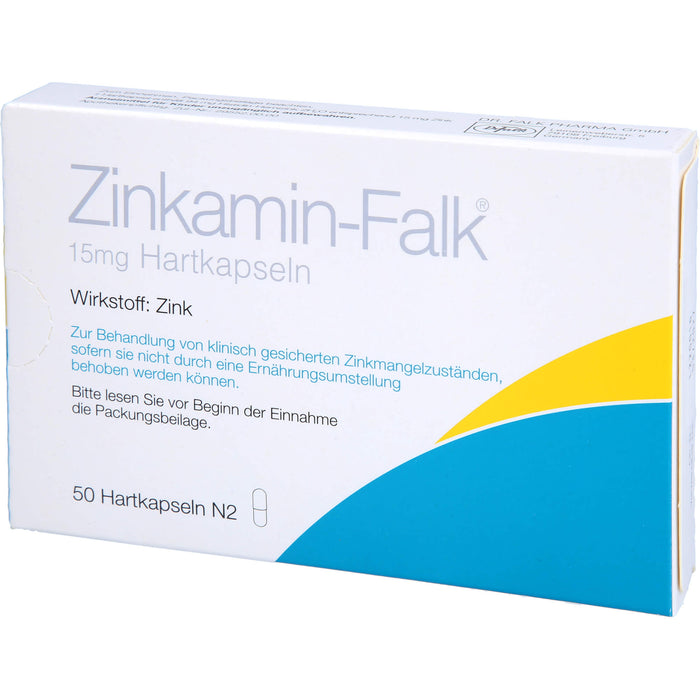 Zinkamin-Falk 15 mg Hartkapseln, 50 pc Capsules