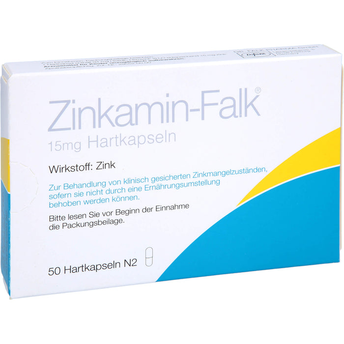Zinkamin-Falk 15 mg Hartkapseln, 50 pc Capsules