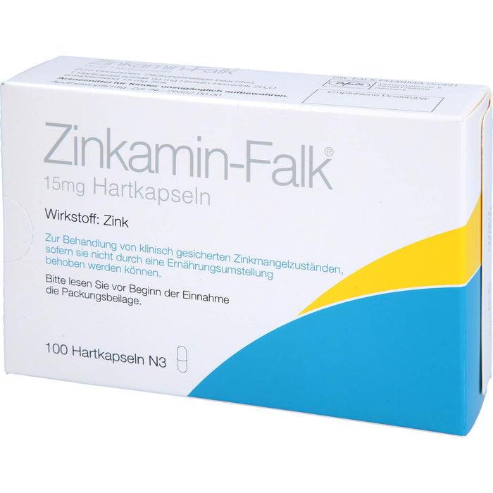 Zinkamin-Falk 15 mg Hartkapseln, 100 pc Capsules