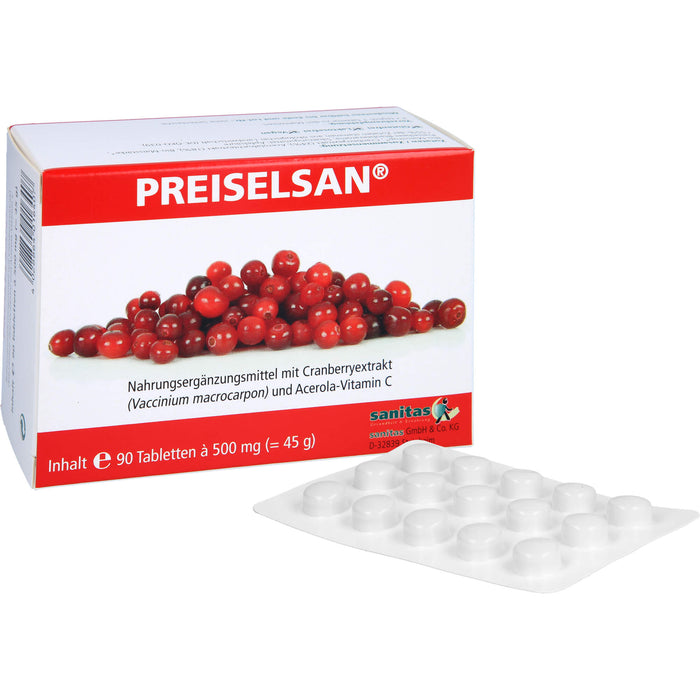 PREISELSAN mit Cranberryextrakt Tabletten, 90 pcs. Tablets
