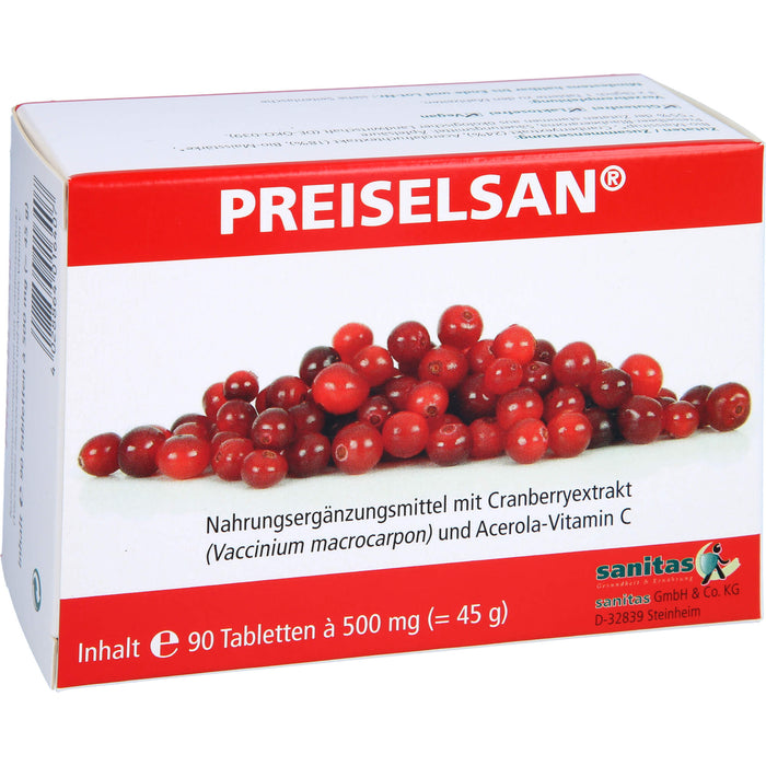 PREISELSAN mit Cranberryextrakt Tabletten, 90 pcs. Tablets